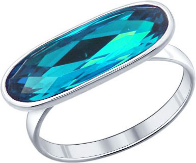 Серебряное кольцо SOKOLOV 94011359 с кристаллом Swarovski