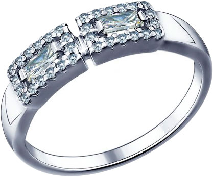 Серебряное кольцо SOKOLOV 94011478 с фианитами