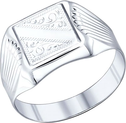 Мужская серебряная печатка перстень SOKOLOV 94011505
