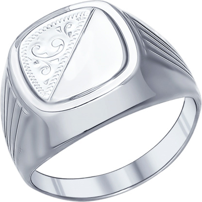Мужская серебряная печатка перстень SOKOLOV 94011506