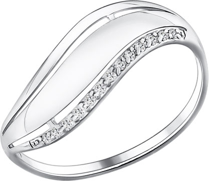 Серебряное кольцо SOKOLOV 94011583 с фианитами