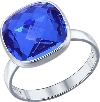 Серебряное кольцо SOKOLOV 94011875 с кристаллом Swarovski