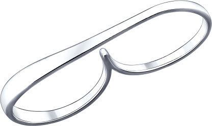 Серебряное кольцо на два пальца SOKOLOV 94011891