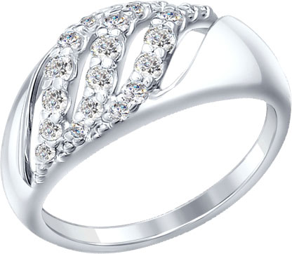 Серебряное кольцо SOKOLOV 94012085 с фианитом