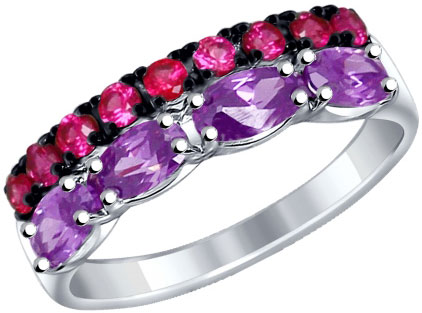 Серебряное кольцо SOKOLOV 94012087 с фианитами