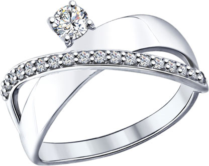 Серебряное кольцо SOKOLOV 94012093 с фианитами
