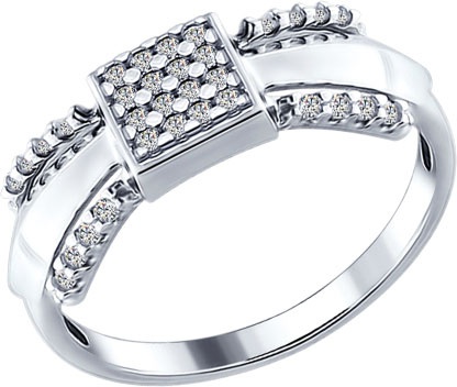 Серебряное кольцо SOKOLOV 94012207 с фианитами