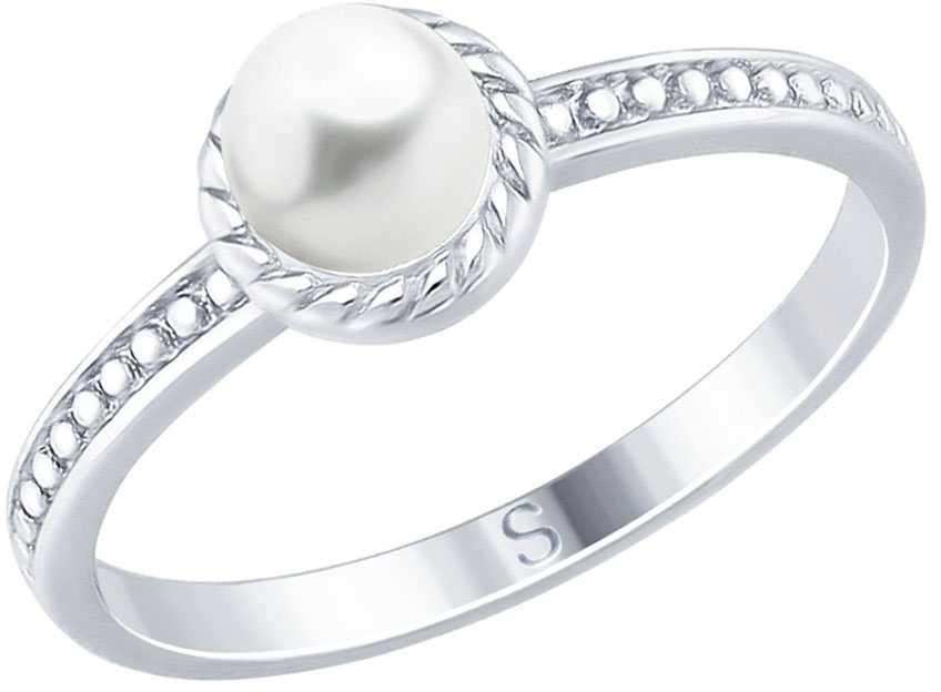 Серебряное кольцо SOKOLOV 94012460 с жемчугом