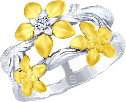 Серебряное кольцо SOKOLOV 94012509 с фианитом