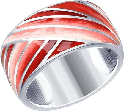 Серебряное кольцо SOKOLOV 94012530 с эмалью