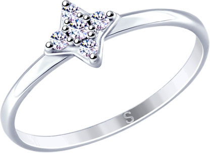 Серебряное кольцо SOKOLOV 94012668 с фианитами