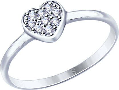 Серебряное кольцо SOKOLOV 94012708 с фианитами