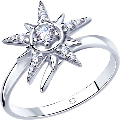 Серебряное кольцо SOKOLOV 94012713 с фианитами