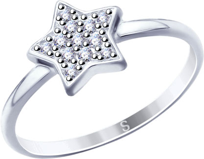 Серебряное кольцо SOKOLOV 94012715 с фианитами