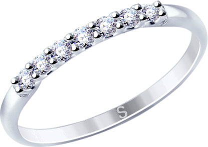 Серебряное кольцо SOKOLOV 94012721 с фианитами