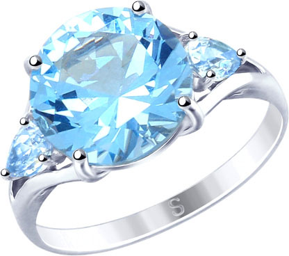 Серебряное кольцо SOKOLOV 94012782 с фианитами