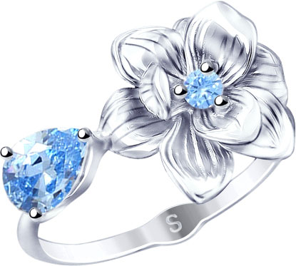 Серебряное кольцо SOKOLOV 94012785 с фианитами