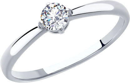 Серебряное кольцо SOKOLOV 94012840 с фианитом