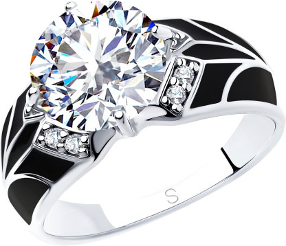 Серебряное кольцо SOKOLOV 94012927 с фианитами