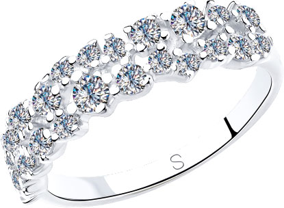 Серебряное кольцо SOKOLOV 94012971 с фианитами