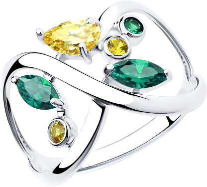 Серебряное кольцо SOKOLOV 94013033 с фианитами