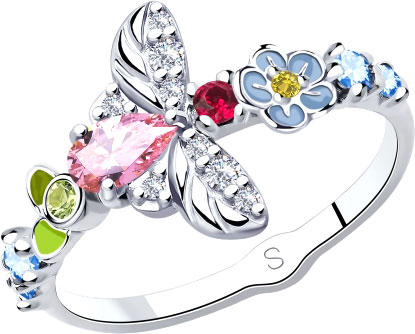 Серебряное кольцо SOKOLOV 94013042 с фианитами