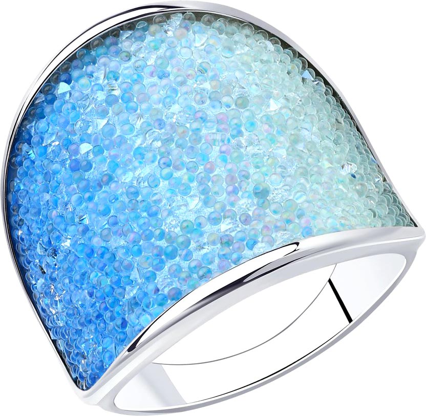 Серебряное кольцо SOKOLOV 94013329 с кристаллами Swarovski