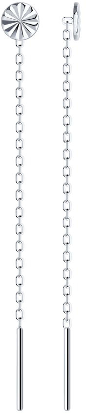 Серебряные длинные серьги SOKOLOV 94021806