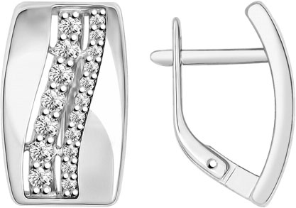 Серебряные серьги SOKOLOV 94022094 с фианитами