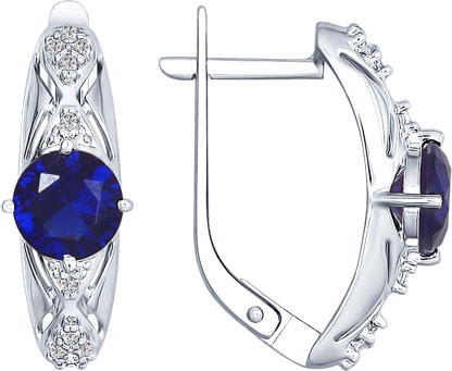 Серебряные серьги SOKOLOV 94022393 с фианитами