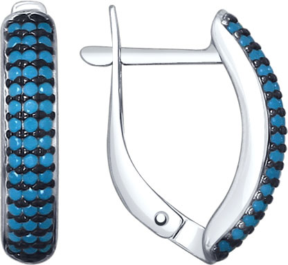 Серебряные серьги SOKOLOV 94022560 с наноситалами