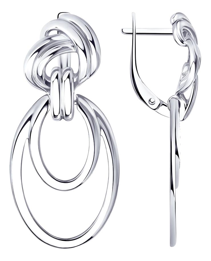 Серебряные серьги с подвесками SOKOLOV 94024355