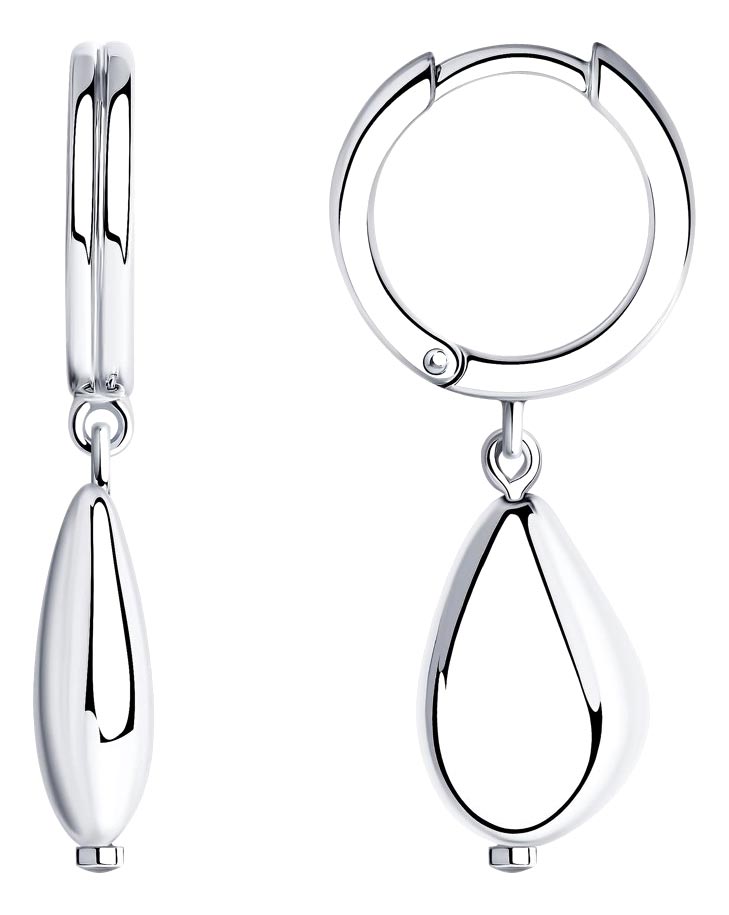 Серебряные серьги капельки с подвесками SOKOLOV 94025000