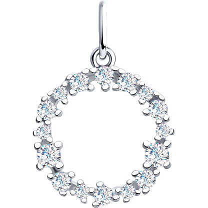 Серебряная подвеска SOKOLOV 94032330 с фианитами