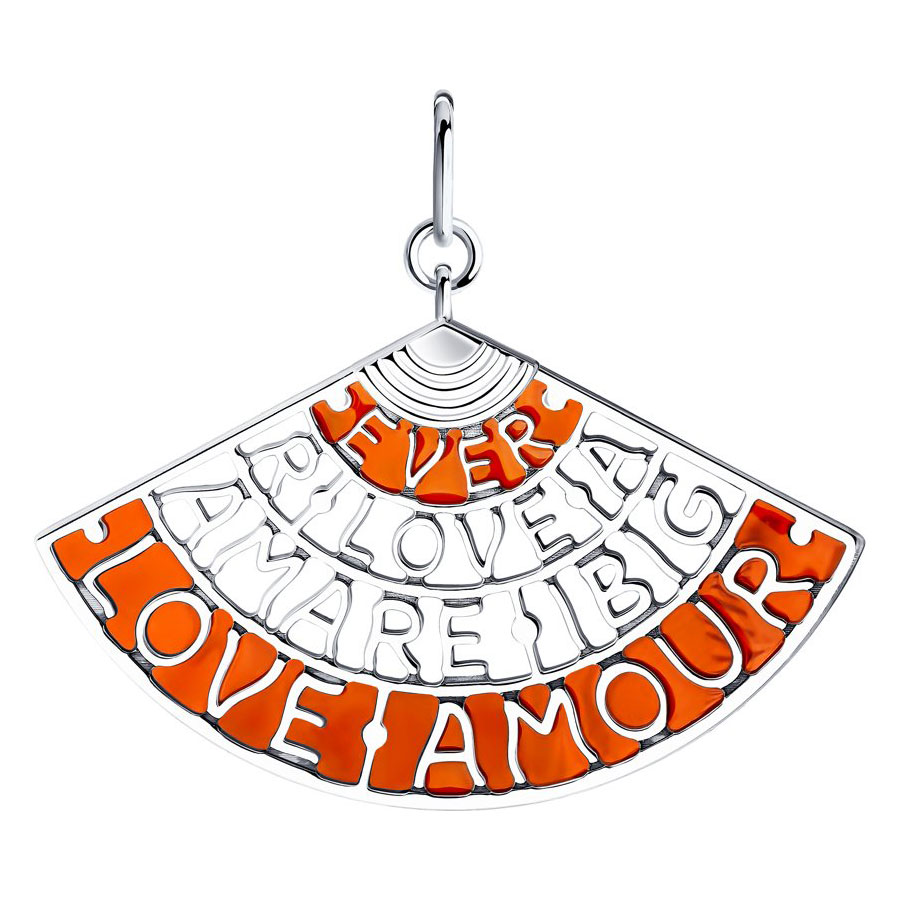 Серебряная подвеска SOKOLOV 94032421 с эмалью