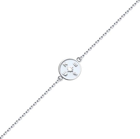 Серебряный браслет SOKOLOV 94050593 с эмалью