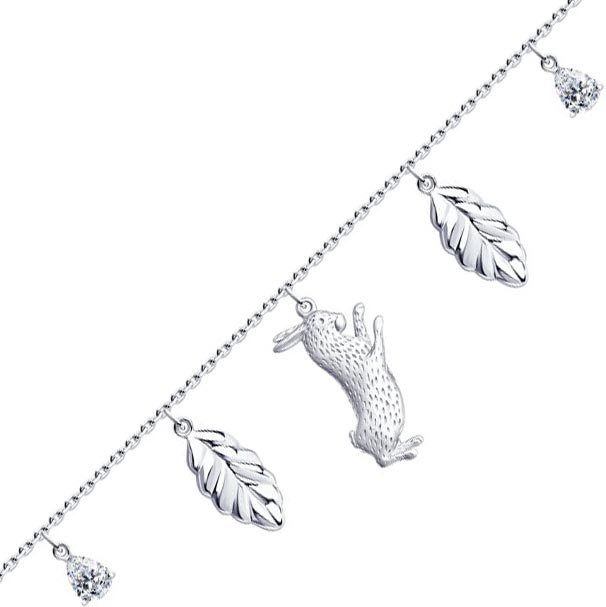 Серебряный браслет SOKOLOV 94050767_s cо Swarovski