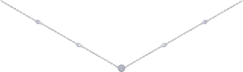 Серебряное колье цепь SOKOLOV 94070129 с фианитами