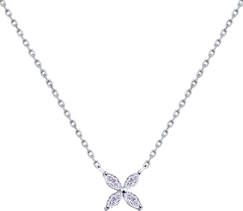 Серебряное колье с подвесками SOKOLOV 94070176 с фианитами