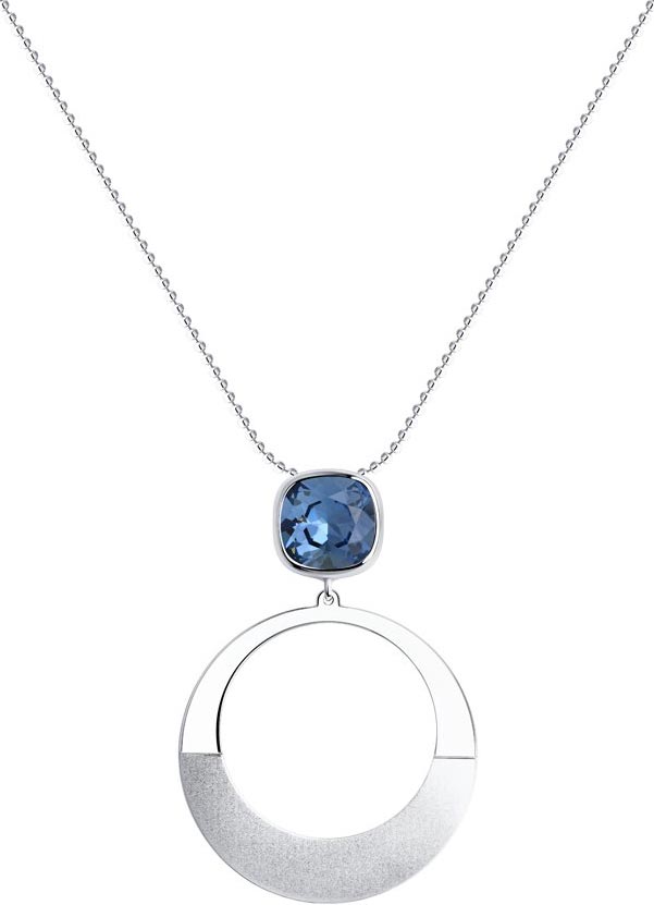 Серебряное колье с подвеской SOKOLOV 94070418 с кристаллом Swarovski
