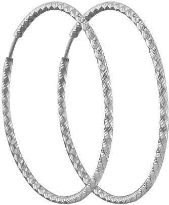 Серебряные серьги кольца конго SOKOLOV 94140036