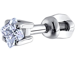 Серебряная одиночная серьга SOKOLOV 94170004