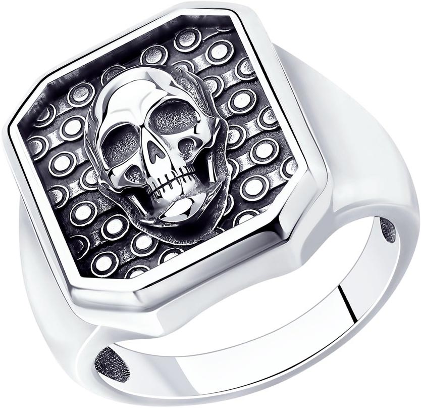 Мужская серебряная печатка SOKOLOV 95010160_s