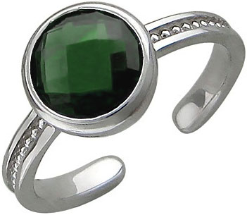 Серебряное кольцо Эстет 01K258035GRE с ювелирным стеклом