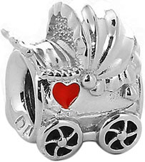 Серебряный шарм ''Коляска'' Национальное Достояние 05-0063-nd