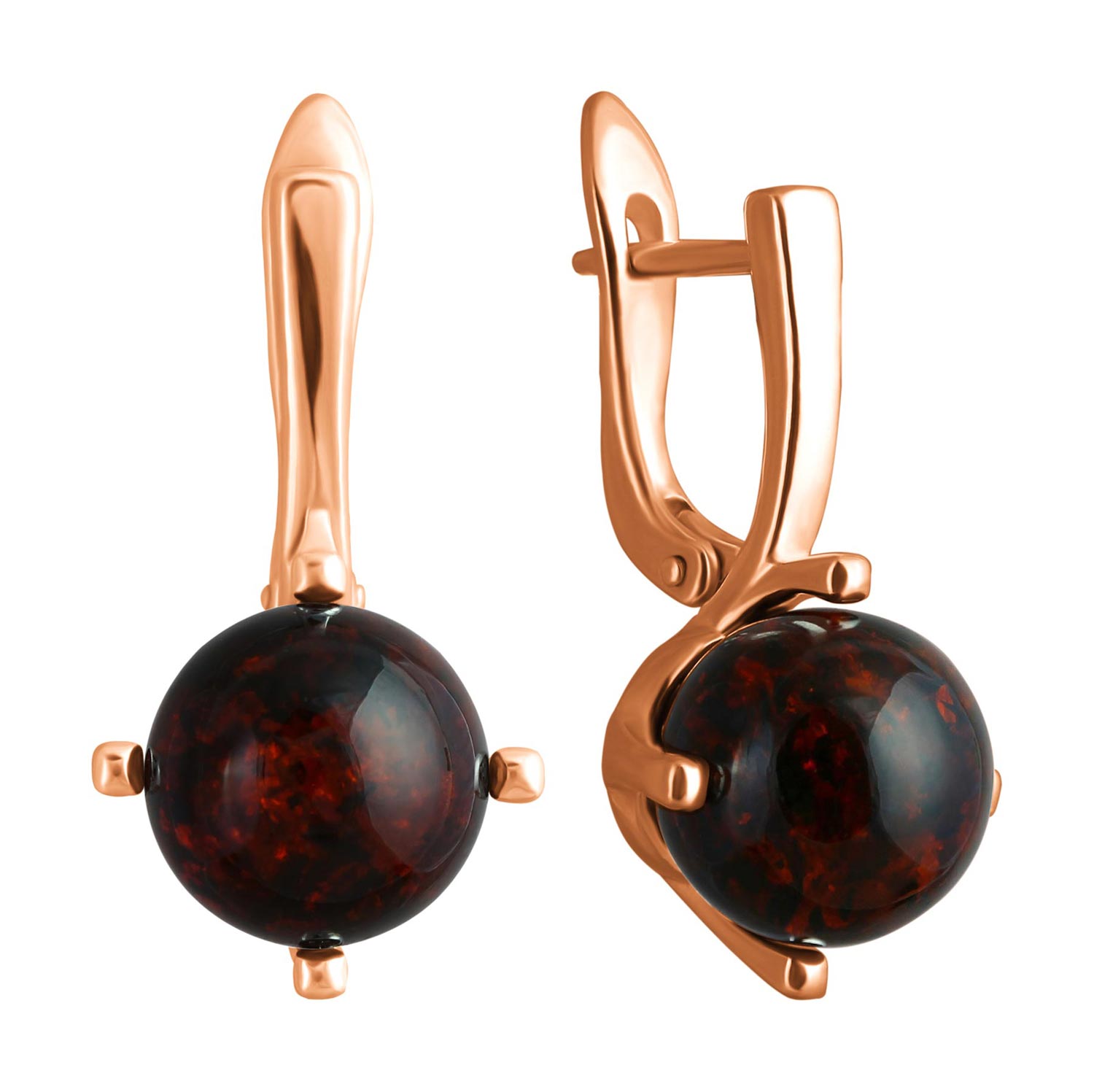 Серебряные серьги Darvin 429042371OO с янтарем