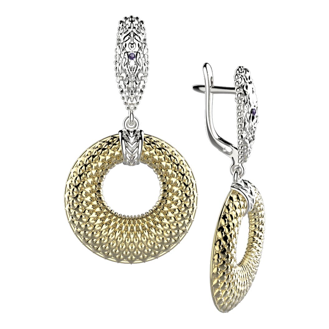 Серебряные серьги Spika Gold 20246-053-08 c аметистом