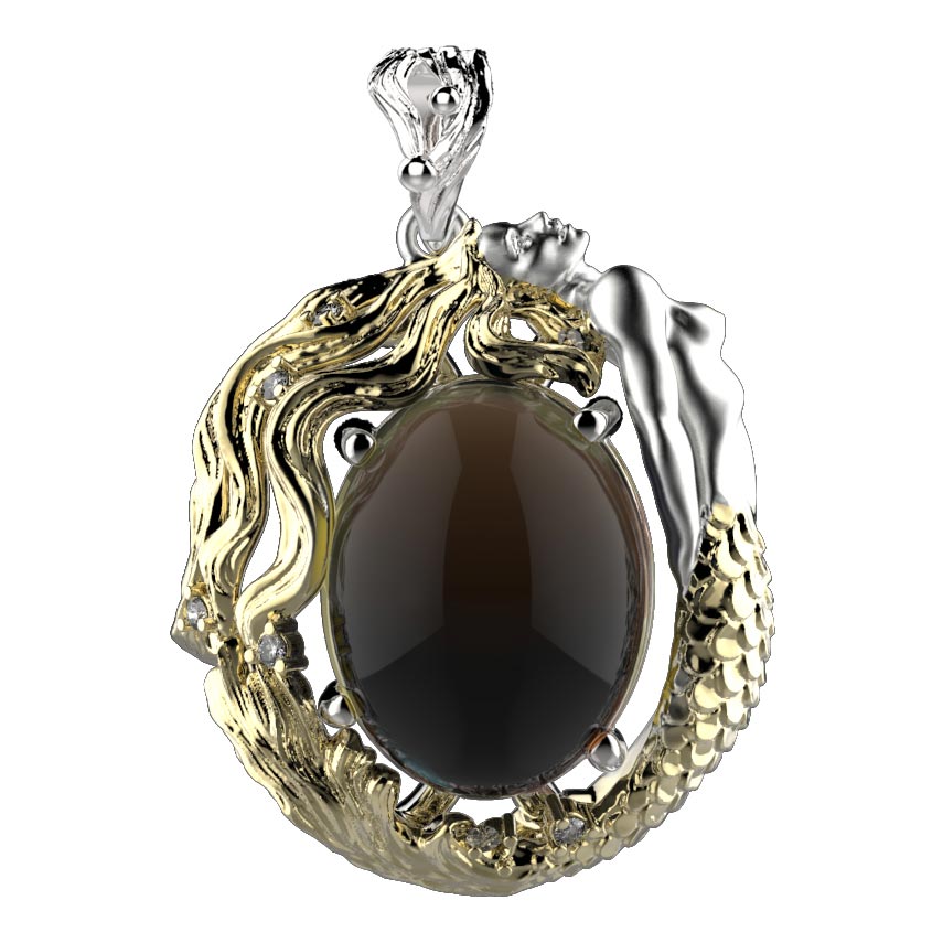Серебряный кулон Spika Gold 3360-065-08 c кварцем, фианитом