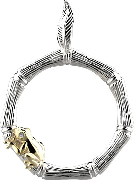 Золотой кулон ''Лягушка'' Spika Gold 3377-1-023-02 с цитринами, бриллиантами