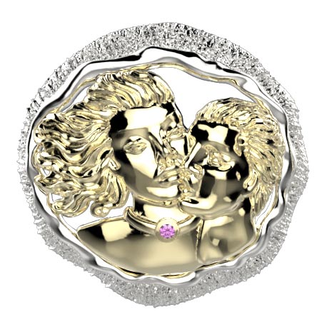 Серебряный кулон Spika Gold 3455-067-08 c рубином